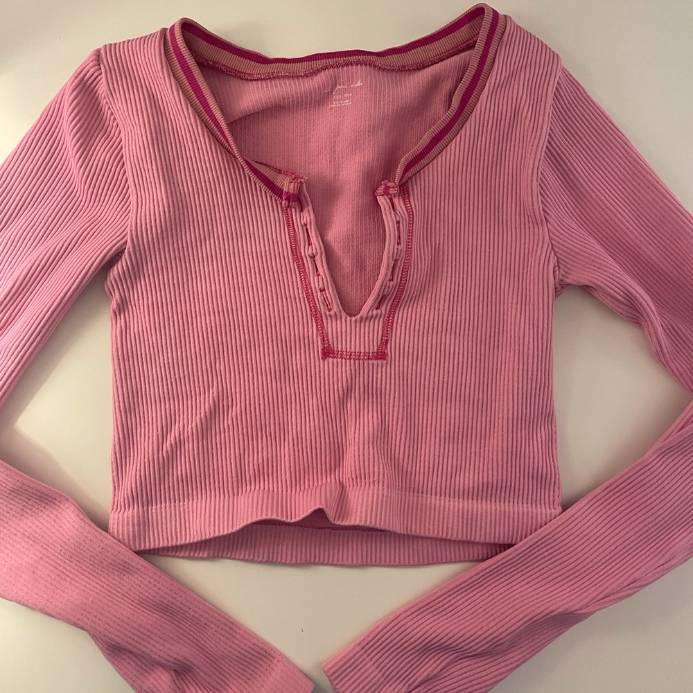 Urban outfitters out from under go for gold long sleeve top pink (XS/S)